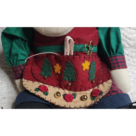 Rare CHRISTMAS Elf Doll Santa's Helper ToyMaker ShelfSitter PolymerClothBody 16" - Picture 5 of 12